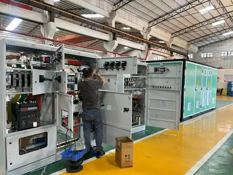 Compact substation assembly and electrical integration at Yingben factory