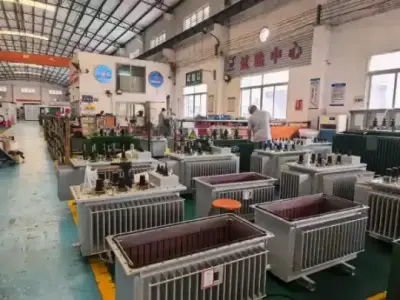 Oil immersed transformer tank assembly workshop at Yingben factory in Foshan China