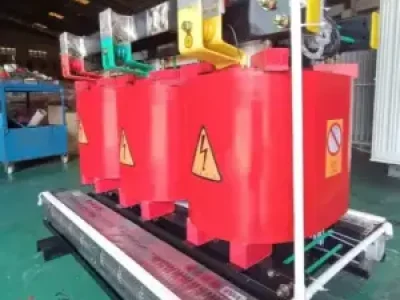 Three-phase cast resin dry-type transformer before routine testing at Yingben factory