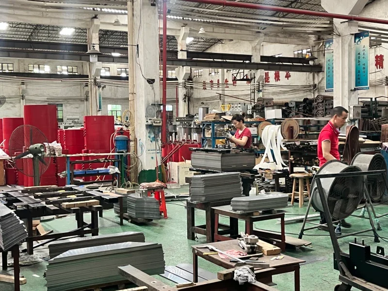 Transformer core lamination workshop, silicon steel sheet cutting and stacking production, Yingben Electrical factory